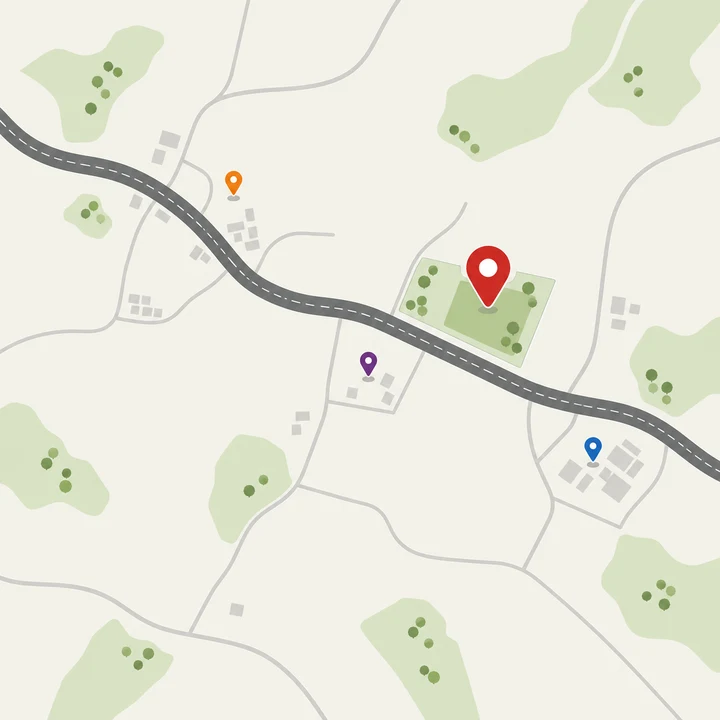 Aparna Sarjapur Road location map, a schematic of the site beside a main road